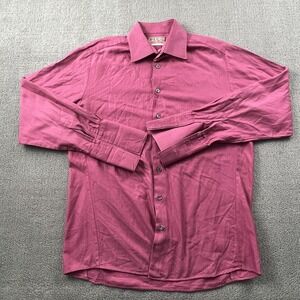 Thomas Pink Shirt Adult Size 16/41 Pink Button Up Long Sleeve Formal Casual Men'